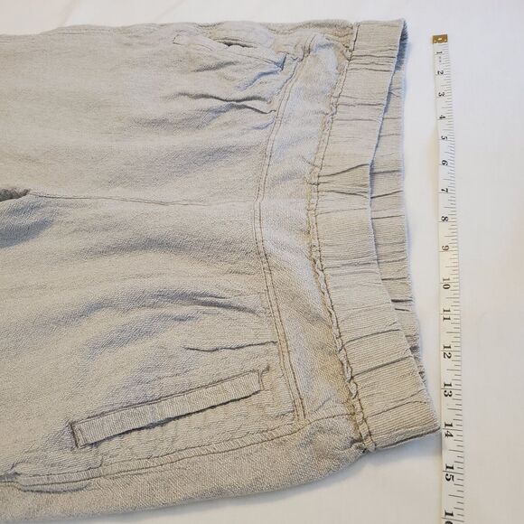 Hei Hei Anthropologie 100% Linen Francois Cropped Pull On Pants Size S Cream - Picture 6 of 8